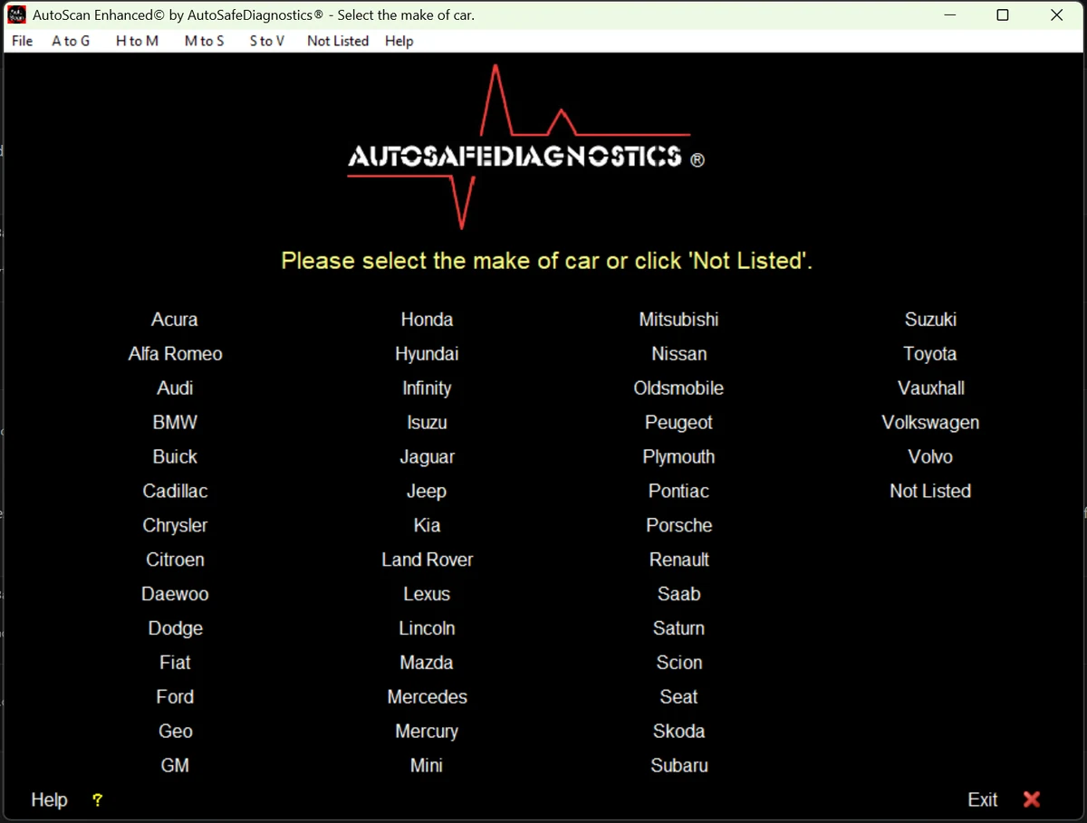 Codes matched to your make